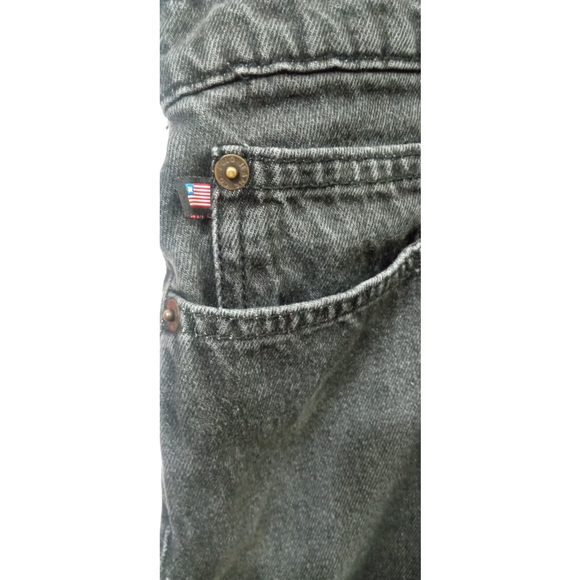 Vintage Ralph Lauren Denim Caldwell Skirt Sz 12 Black Y2K Grunge Preppy Retro - Picture 8 of 9